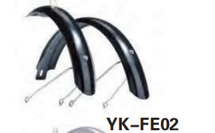 YK-FE02 Guardabarros curvos para bicicletas a prueba de salpicaduras